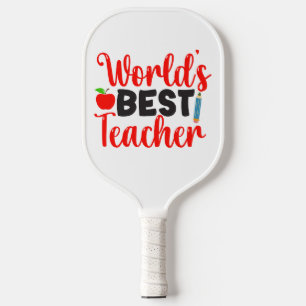 Appreciation Gift Worlds Best Teacher Pickleball Paddle