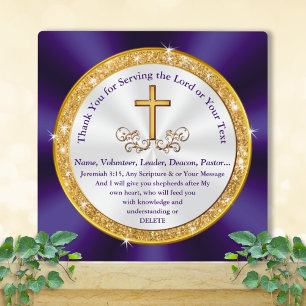 Appreciation Gifts for Church Leaders, Volunteers, Plaque