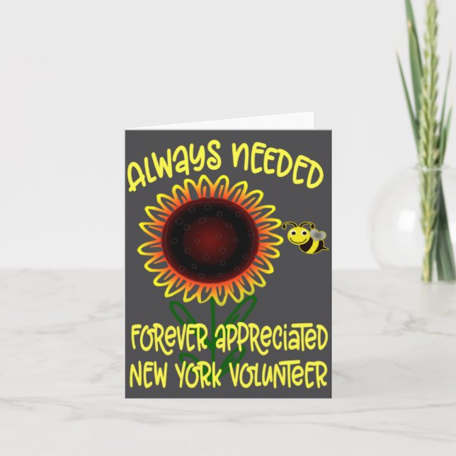 Appreciation New York Always Needed Volunteer Reco Card (Front)