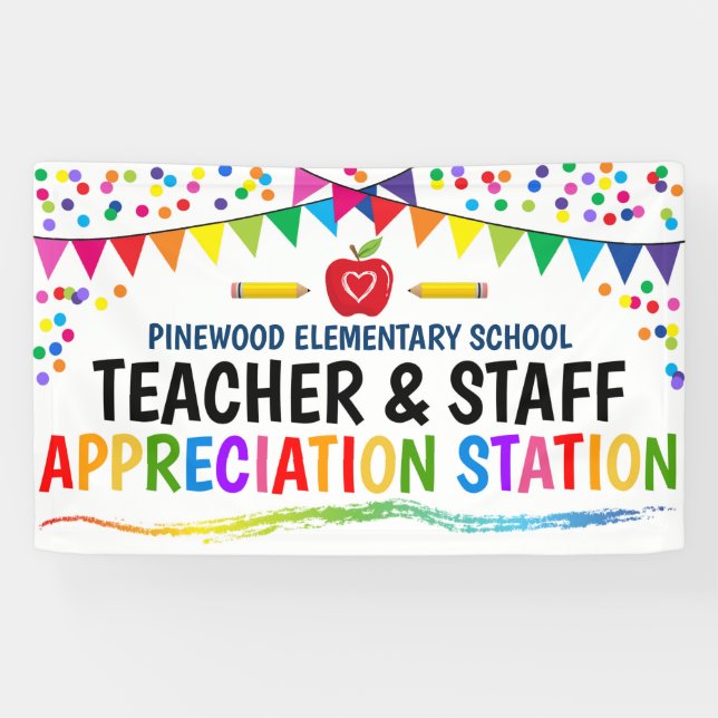 Appreciation Station School Teacher Thank You Sign (Horizontal)