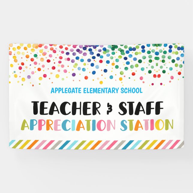 Appreciation Station Teacher Thank You  Banner (Horizontal)