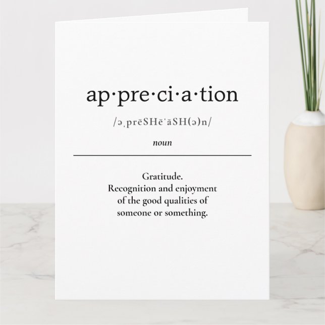 Appreciation Teacher Gift CoWorker Card (Front)