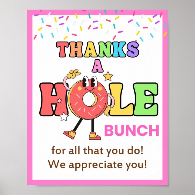 Appreciation Week Sign, Staff Appreciation Sign - (Front)