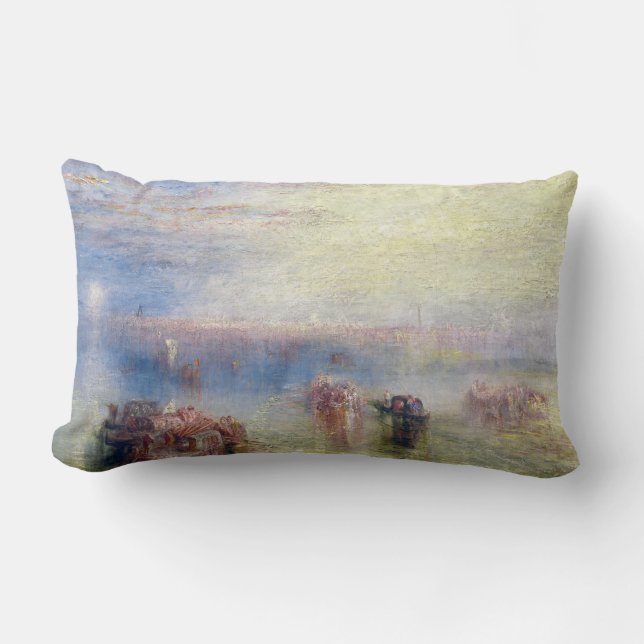 Approach to Venice by William Turner Lumbar Cushion (Front)