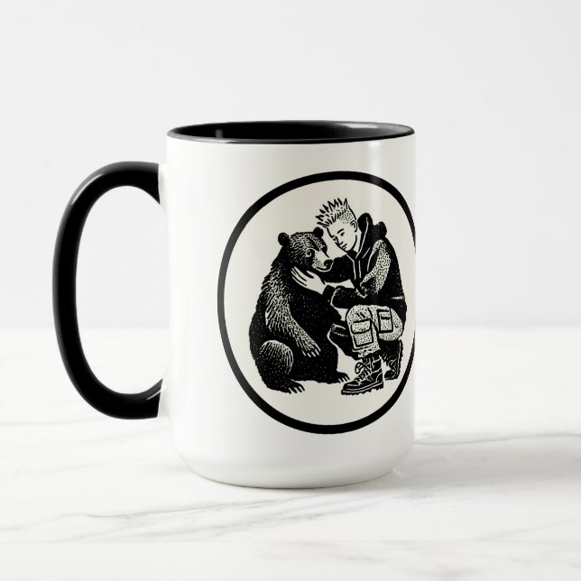 Approachable Wolf : Buddy Bear Mug (Left)