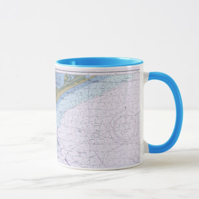 Approaches to Galveston Bay Nautical Chart Mug (Right)