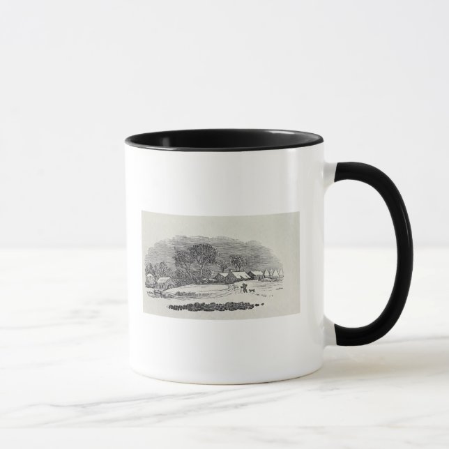 Approaching a Village in the Winter Mug (Right)