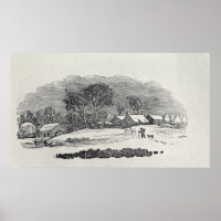 Approaching a Village in the Winter