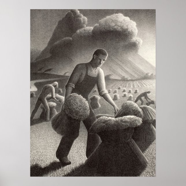 Approaching Storm by Grant Wood Poster (Front)