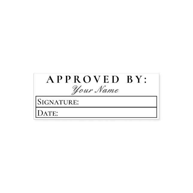 Approved Bookkeeping Signature Name Date Accepted Self-inking Stamp (Design)