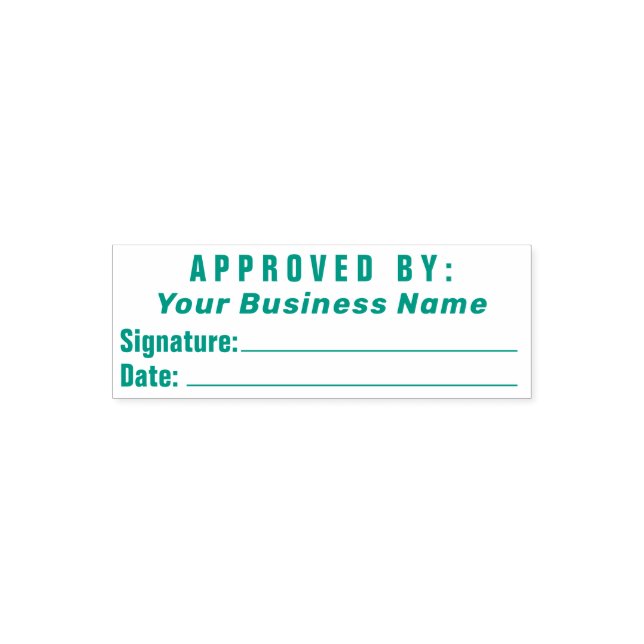 Approved By Bookkeeping Signature Name Date Self-inking Stamp (Design)