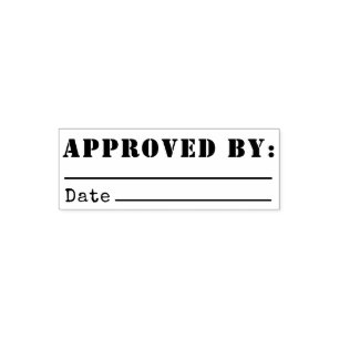 Approved By Bookkeeping Signature Name Self-inking Stamp