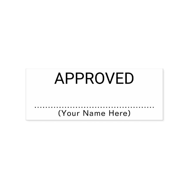 Approved By Name Rubber Stamp (Stamped)