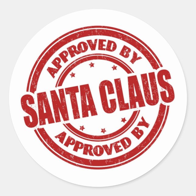 Approved By Santa Claus Red Postmark Seal (Front)