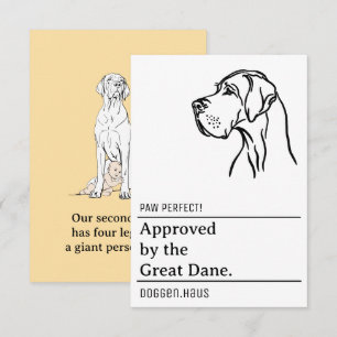 Approved by the Great Dane Enclosure Card