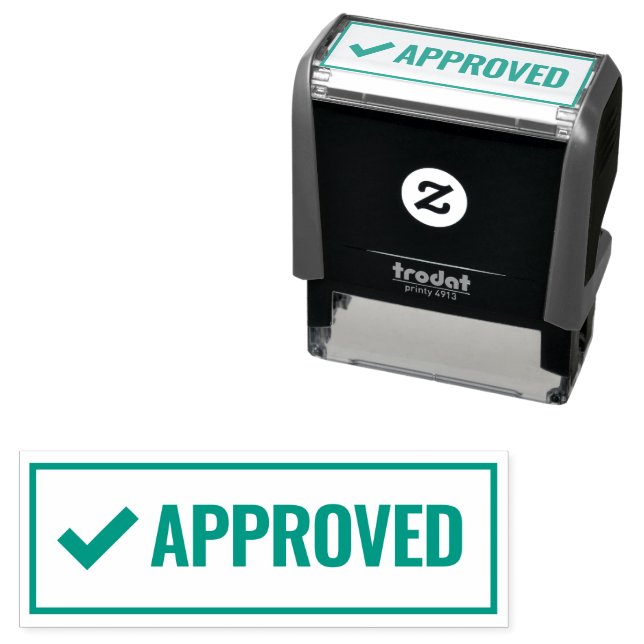 ✔Approved check mark green tick custom office Self-inking Stamp (In Situ)