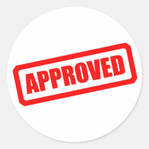 Approved Classic Round Sticker