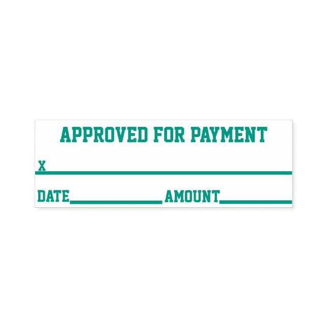 Approved For Payment Rubber Stamp (Design)