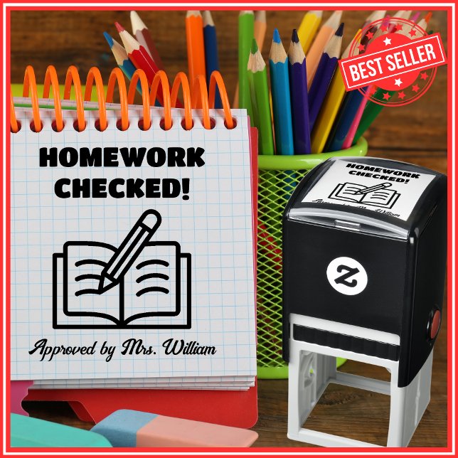 Approved  HOMEWORK Grading Encouragement Teacher Self-inking Stamp (Creator Uploaded)