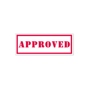Approved Red White Accepted Quality Control Passed Self-inking Stamp