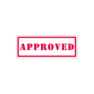 Approved Red White Accepted Quality Control Passed Self-inking Stamp