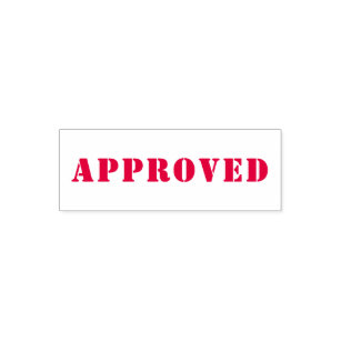 Approved Red White Accepted Quality Control Passed Self-inking Stamp