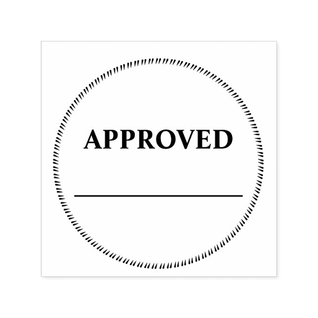Approved round seal approval business docs self-inking stamp (Design)