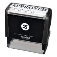 Approved w/by Date Line Self-Inking Office Rubber