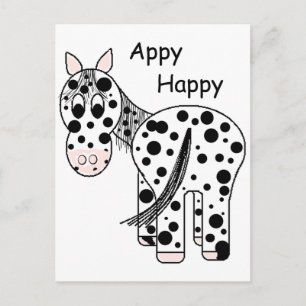 Appy Happy - Leopard Appaloosa Postcard