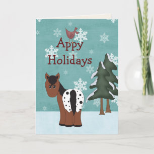 Appy Holidays Horse Christmas Greeting Card