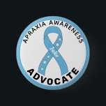 Apraxia Awareness Advocate Ribbon White Button<br><div class="desc">Apraxia Awareness Advocate Ribbon White Button for awareness and support for people fighting apraxia.</div>
