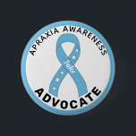 Apraxia Awareness Advocate Ribbon White Button<br><div class="desc">Apraxia Awareness Advocate Ribbon White Button for awareness and support for people fighting apraxia.</div>