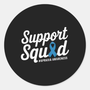 Apraxia Awareness Support Squad  Classic Round Sticker