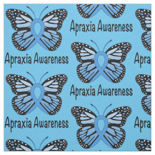 Apraxia Butterfly Awareness Ribbon Fabric