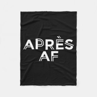 Apres af funny skiing ski snowboarding winterApres Fleece Blanket