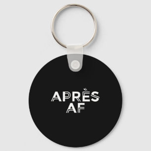 Apres af funny skiing ski snowboarding winterApres Key Ring