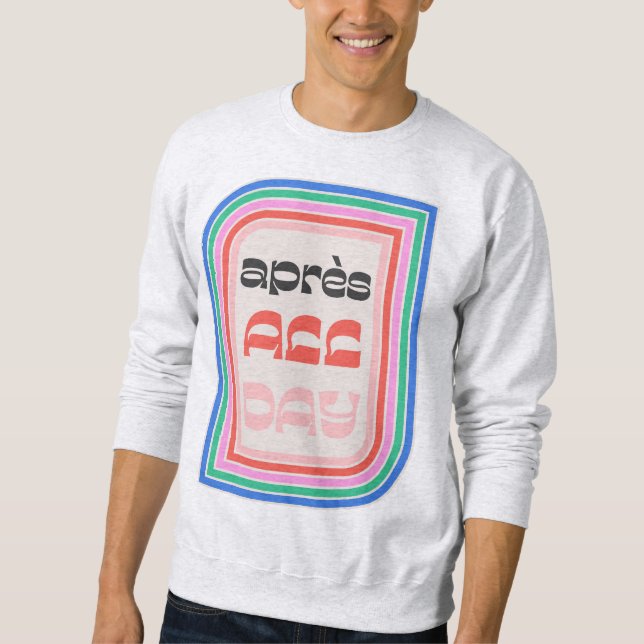 Après All Day 70s Retro Striped Type Sweatshirt (Front)
