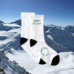 Après All Day Ski Club Winter Green Minimal Unisex Socks<br><div class="desc">Après All Day,  AprèsSki Club winter green socks. Perfect for a ski trip or a Christmas or birthday gift for a ski lover. Designed to match our Après Ski Club Collection.</div>