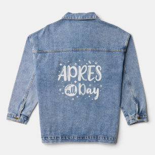 Apres All Day Skiing Ski Snowboarding Snow Sports Denim Jacket