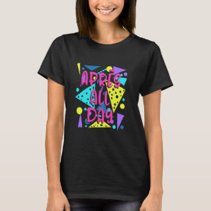 Après All Day Snowboarding Retro Winter Skiing Par T-Shirt