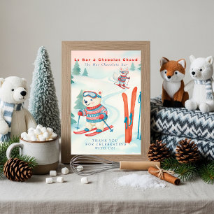 Après Bébé SKi Baby Boho Hot Chocolate Bar Sign Invitation