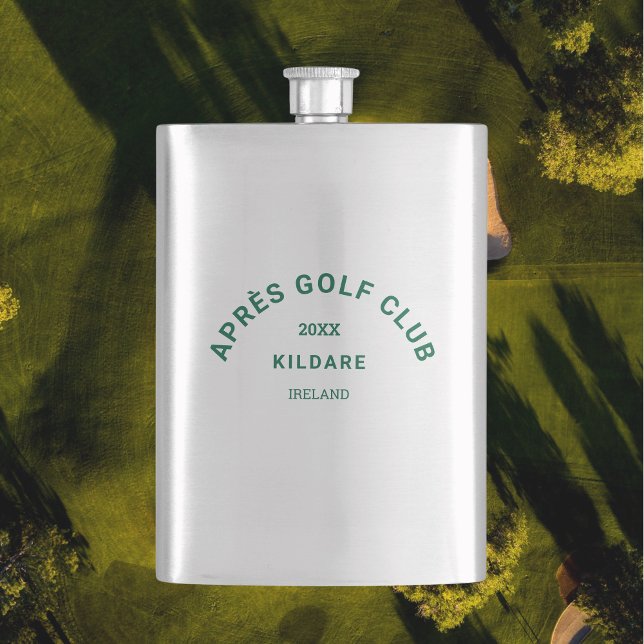 Après Golf Club Forest Green Golf Social Crest Hip Flask (Creator Uploaded)