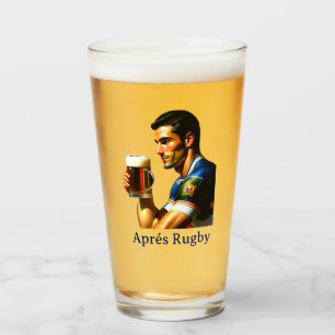 Aprés Rugby Drinking Glass