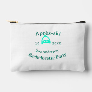 Après-ski bachelorette party turquoise hat name da accessory pouch