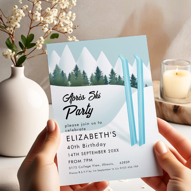 Apres Ski Birthday  Invitation (Creator Uploaded)