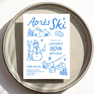 Après Ski Birthday Ski Party Invitation