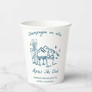 Après Ski Champagne on Ice Winter Bach Party Paper Cups