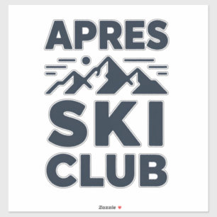 Apres Ski Club Mountain Logo - Custom Mens Winter 
