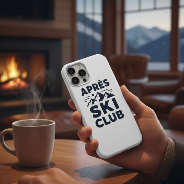 Apres Ski Club Mountain Logo - Custom Mens Winter  iPhone Case (Creator Uploaded)
