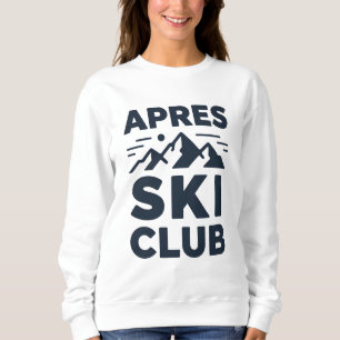 Apres Ski Club Mountain Logo - Custom Mens Winter  Sweatshirt